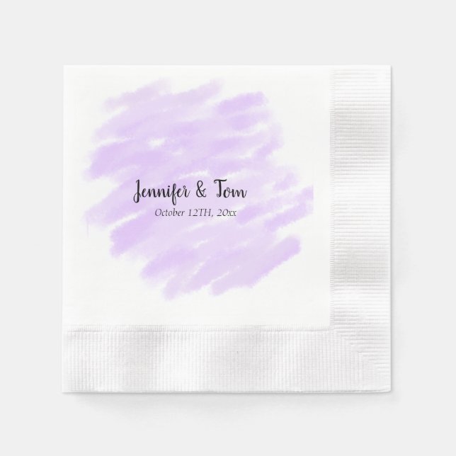 simple minimal add your name custom wedding unity  napkins (Front)