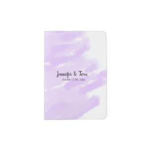 simple minimal add your name custom wedding unity passport holder