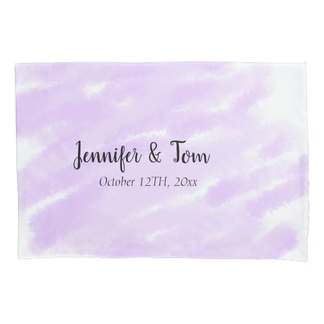 simple minimal add your name custom wedding unity  pillow case (Front)