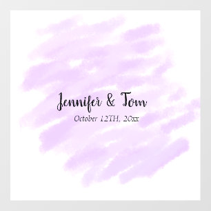 simple minimal add your name custom wedding unity wall decal