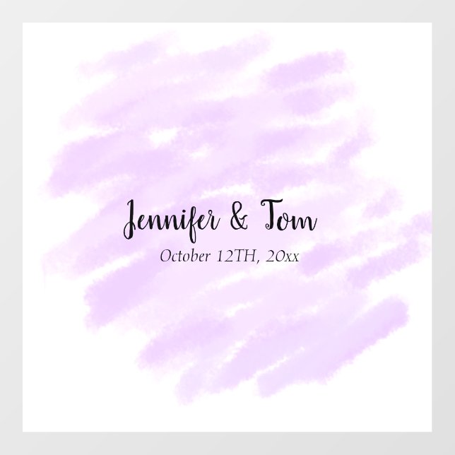 simple minimal add your name custom wedding unity  wall decal  (Front)