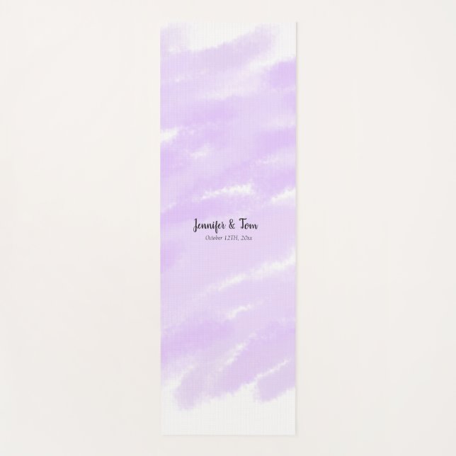 simple minimal add your name custom wedding unity  yoga mat (Front)