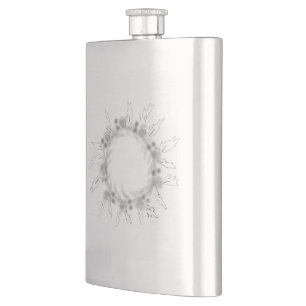 simple minimal add your name MONOGRAM GROOMSMEN Fl Flask