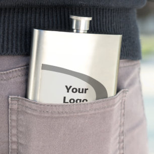 simple minimal add your name MONOGRAM GROOMSMEN Fl Flask