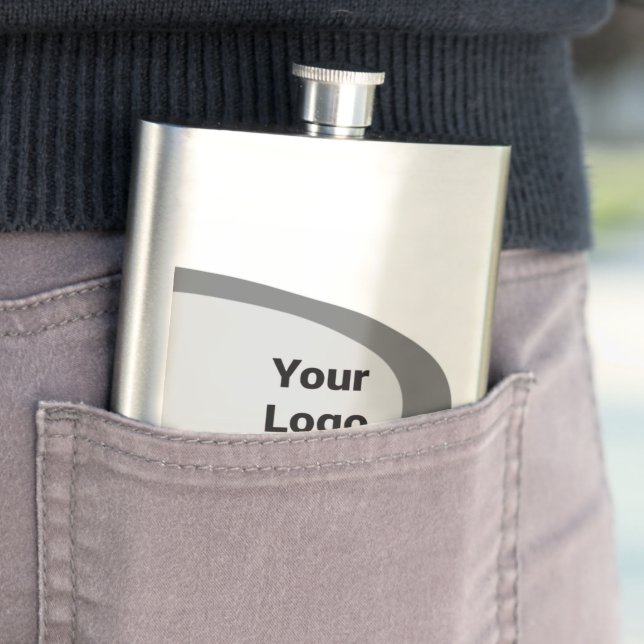 simple minimal add your name MONOGRAM GROOMSMEN Fl Flask (In Situ)