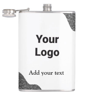 simple minimal add your name MONOGRAM GROOMSMEN Fl Flask