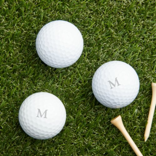 simple minimal add your name MONOGRAM GROOMSMEN    Golf Balls