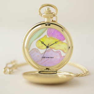 simple minimal add your name MONOGRAM GROOMSMEN  W Pocket Watch