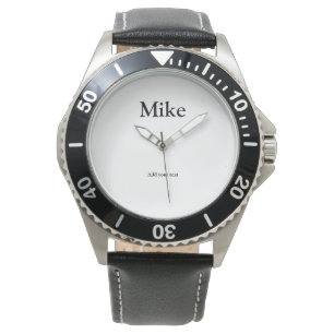 simple minimal add your name MONOGRAM GROOMSMEN  W Watch