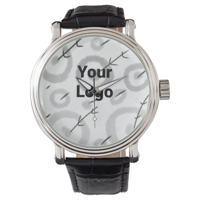 simple minimal add your name MONOGRAM GROOMSMEN  W Watch (Front)