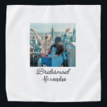 simple minimal add your name photo bridesmaid name bandana<br><div class="desc">design</div>