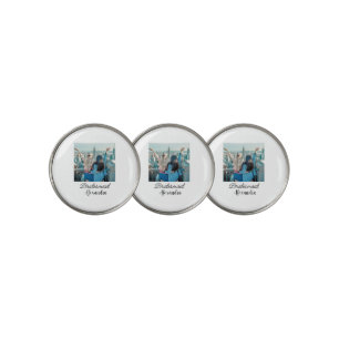 simple minimal add your name photo bridesmaid name golf ball marker