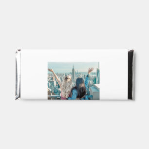 simple minimal add your name photo bridesmaid name hershey bar favors