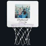 simple minimal add your name photo bridesmaid name mini basketball hoop<br><div class="desc">design</div>