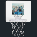 simple minimal add your name photo bridesmaid name mini basketball hoop<br><div class="desc">design</div>