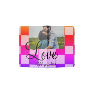 simple minimal add your name photo colorful box th passport holder