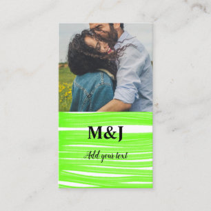simple minimal add your name photo monogram  water business card