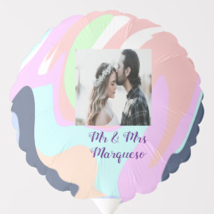 simple minimal add your name photo pastel paint ef balloon