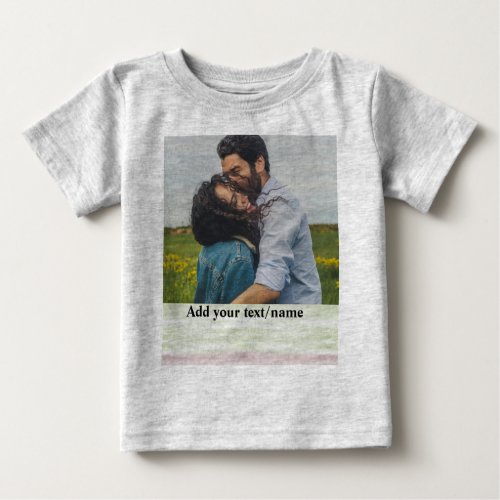 simple minimal add your name photo watercolor      baby T_Shirt
