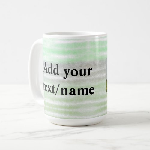 simple minimal add your name photo watercolor coff coffee mug