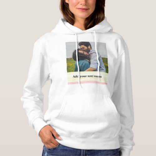 simple minimal add your name photo watercolor    hoodie