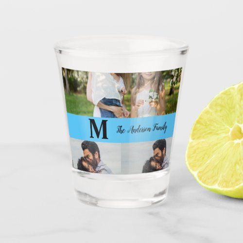 simple minimal add your name photo watercolor      shot glass