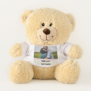 simple minimal add your name photo watercolor t teddy bear