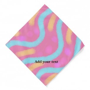 simple minimal add your name photo year watercolor bandana