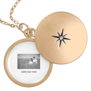 simple minimal add your name photo year watercolor gold plated necklace