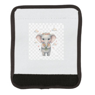 simple minimal add your name photo year watercolor luggage handle wrap