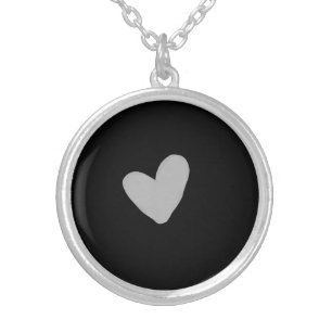 simple minimal add your name photo year watercolor silver plated necklace