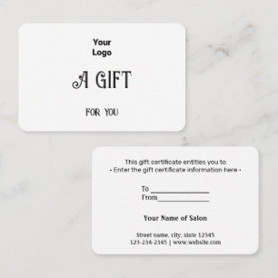 simple minimal add your name text address logo dis business card