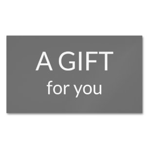 simple minimal add your name text address logo dis business card magnet