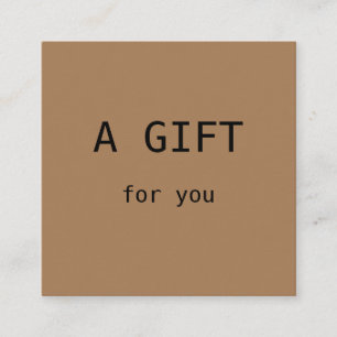 simple minimal add your name text address logo dis square business card