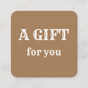 simple minimal add your name text address logo dis square business card