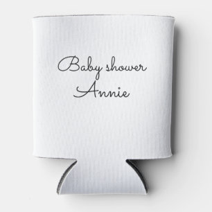 simple minimal add your name text baby shower thro can cooler