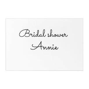 simple minimal add your name text bridal shower t acrylic print