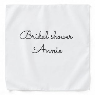 simple minimal add your name text bridal shower  t bandana