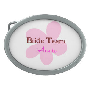 simple minimal add your name text bridesmaid gift belt buckle