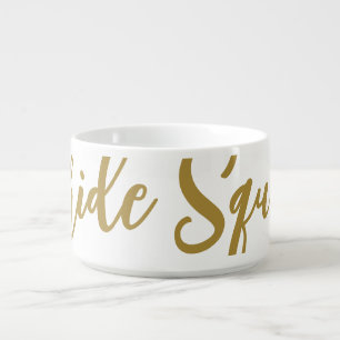 simple minimal add your name text bridesmaid gift bowl