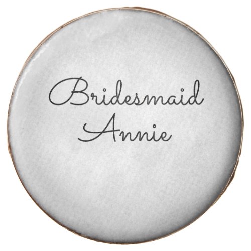 simple minimal add your name text bridesmaid gift  chocolate covered oreo