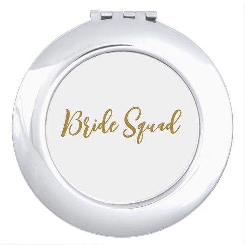 simple minimal add your name text bridesmaid gift  compact mirror