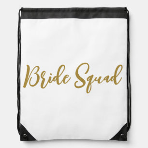 simple minimal add your name text bridesmaid gift drawstring bag