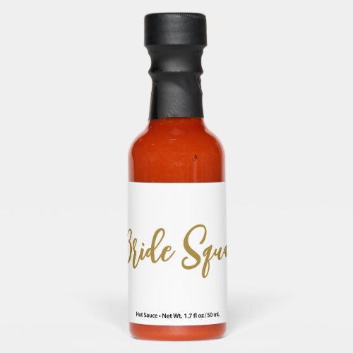 simple minimal add your name text bridesmaid gift  hot sauces