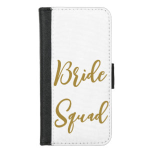 simple minimal add your name text bridesmaid gift iPhone 8/7 wallet case