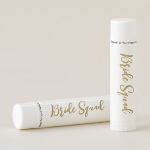 simple minimal add your name text bridesmaid gift  lip balm