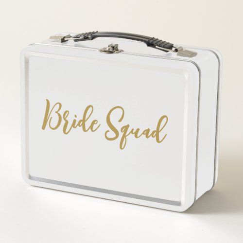 simple minimal add your name text bridesmaid gift  metal lunch box
