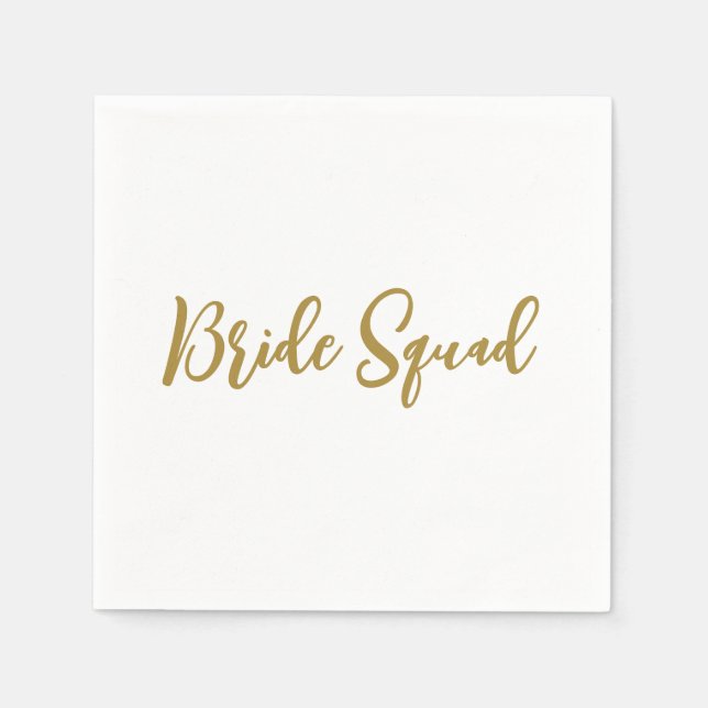 simple minimal add your name text bridesmaid gift  napkins (Front)
