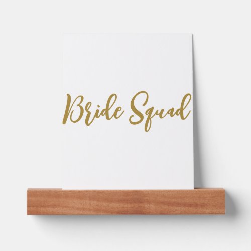 simple minimal add your name text bridesmaid gift  picture ledge