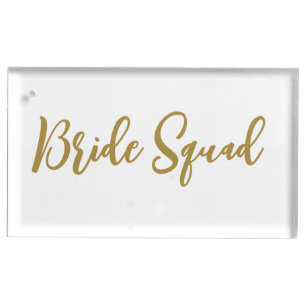 simple minimal add your name text bridesmaid gift place card holder